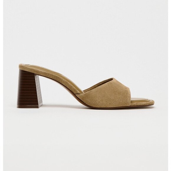 Zara Shoes - Zara Suede Heeled Sandals - 9